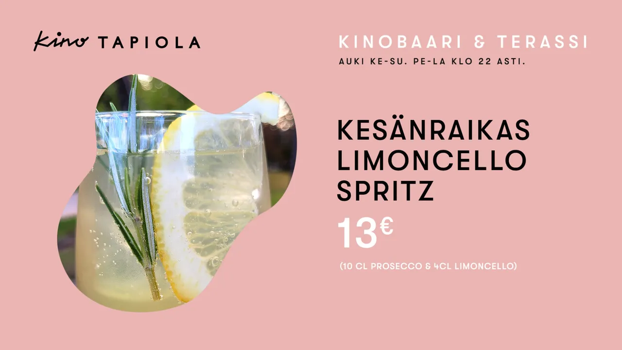 Kino tapiola kinoterassi valkokangas spotti