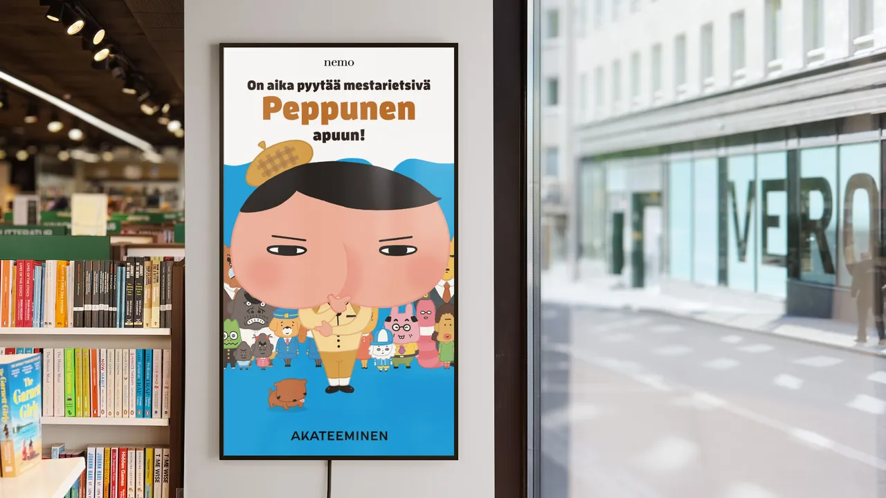 Mestarietsiva peppunen akateeminen digimainos