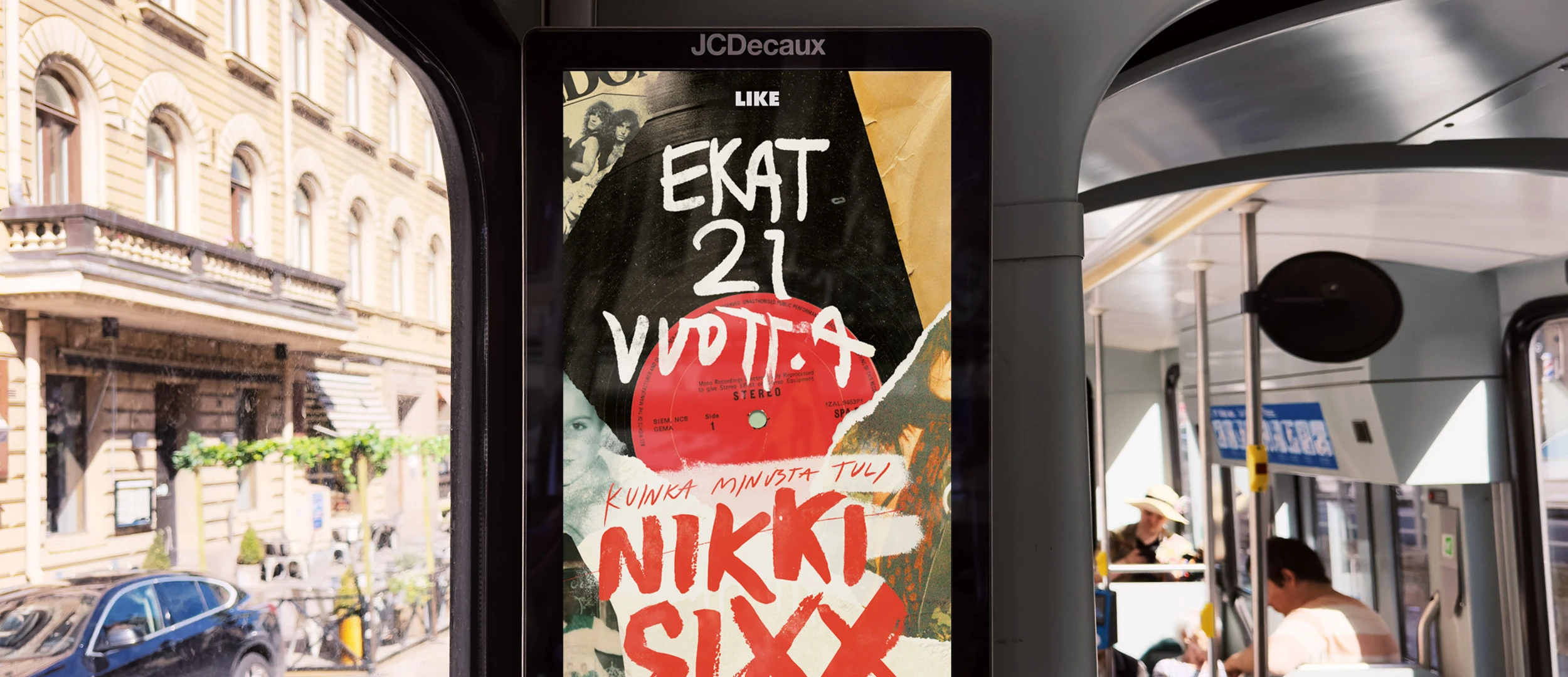 Nikki sixx jcdecaux ratikka mainos