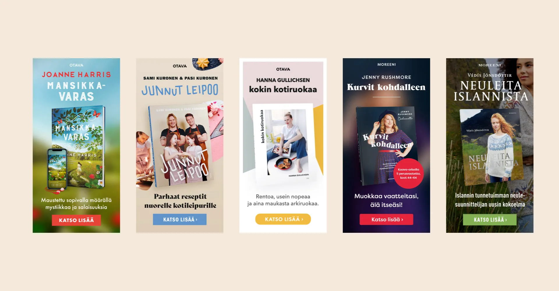 Pystyparaati 300x600 display-mainoksia Otavamedialle