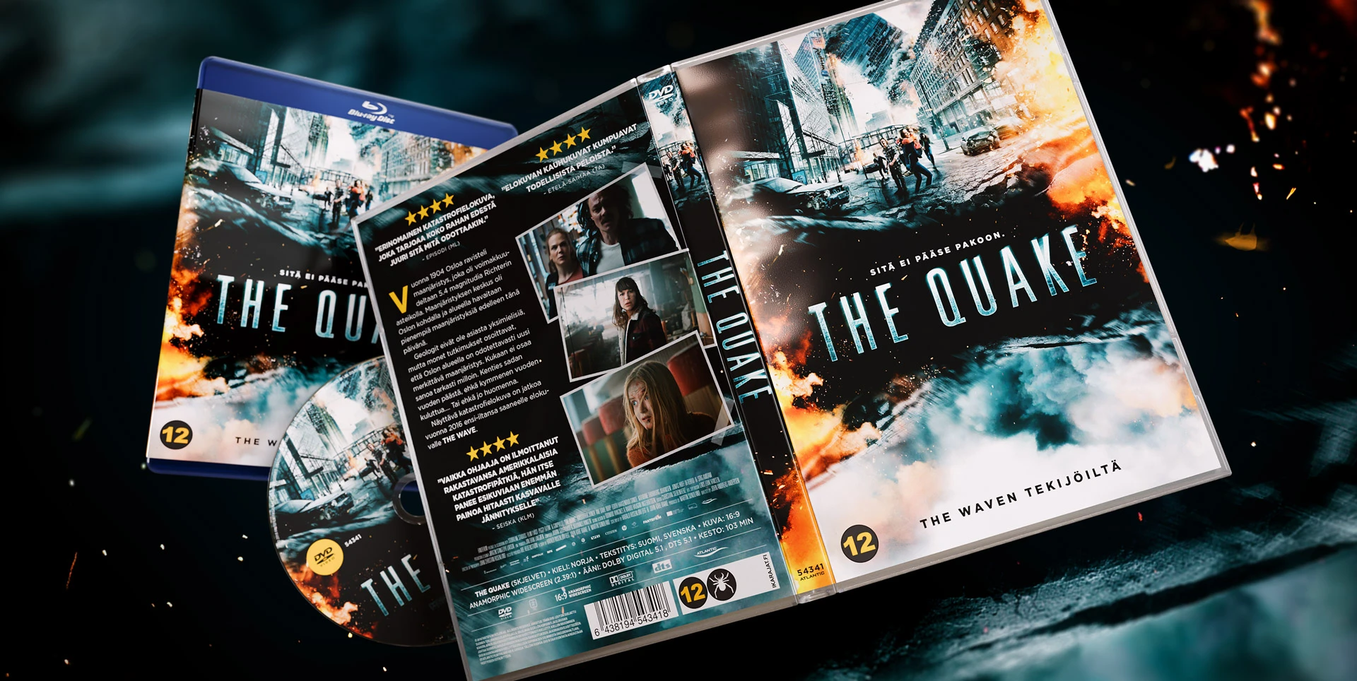 DVD- ja Blu-ray -kansien suunnittelu The Quake -elokuvalle