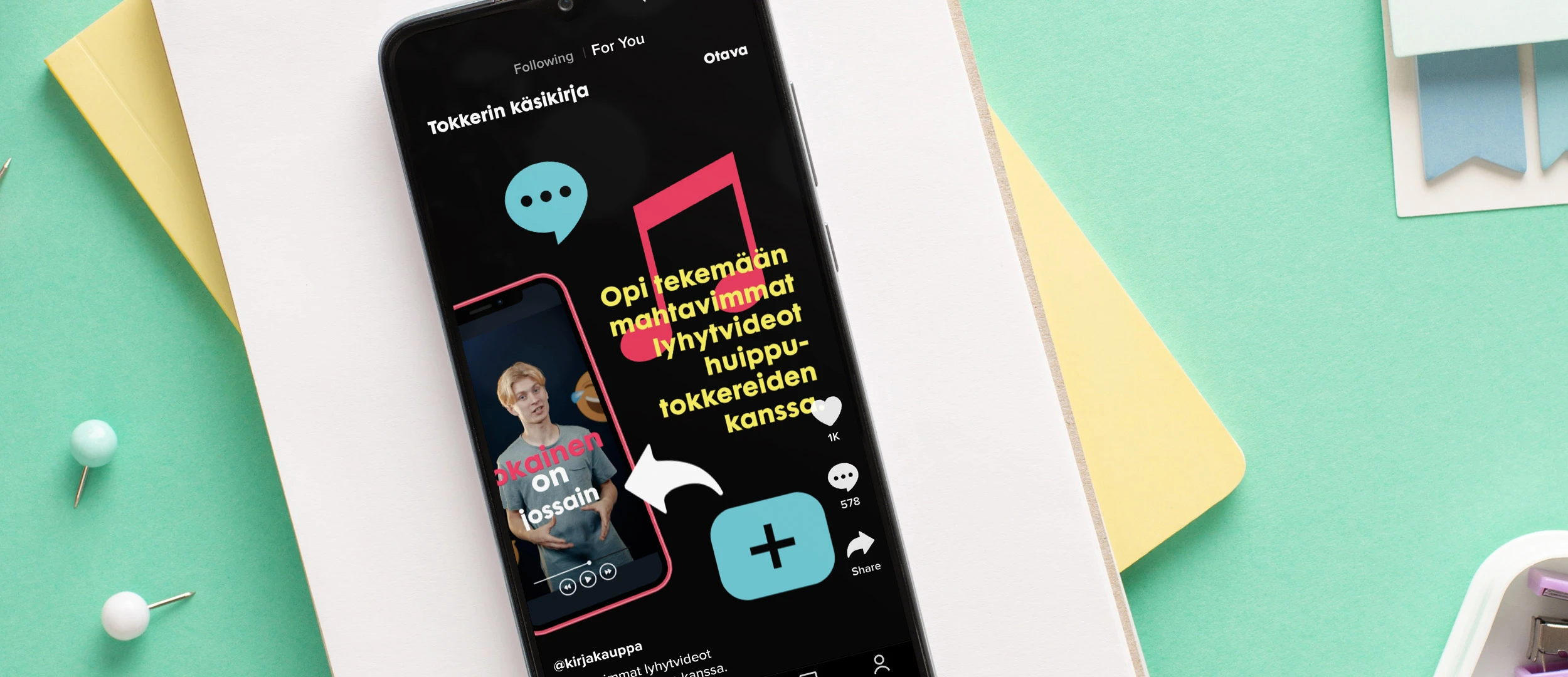 Tokkerin kasikirja tiktok video